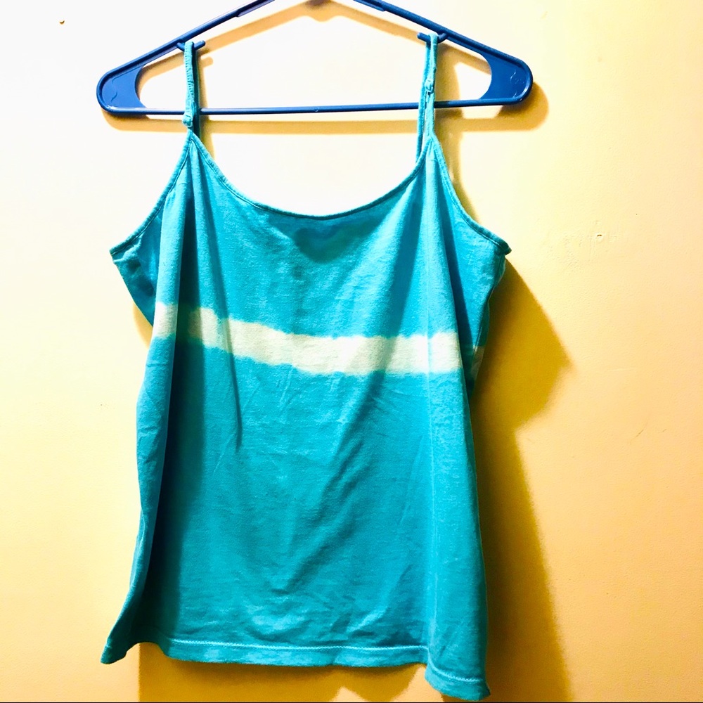 No Boundaries Lt Blue W/White Stripe Tank Top